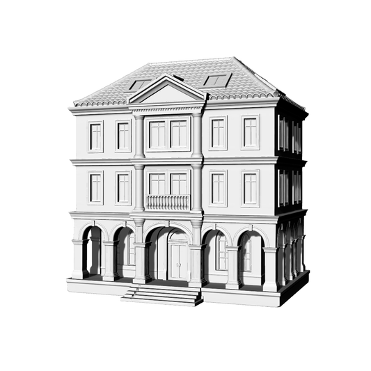 MRY-SFW LYTB579D  Miniature Scene Building Model Neoclassical Public Building Model European Colonnade Arcade Miniature Ornament 3D Printed Model