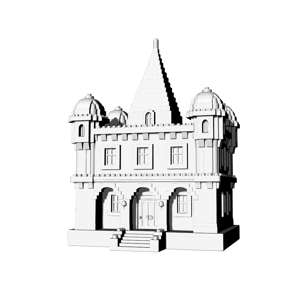 MRY-SFW LYTB581A  Miniature Scene Building Model Romantic Fairy Tale Castle Fantasy Castle Model Art Style Building Model Ornament 3D Printed Model