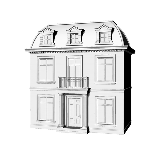 MRY-SFW LYTB600B  Miniature Scene Building Model French Neoclassical Style Classic French Single Family House Building Desktop Decoration 3D Printing Model