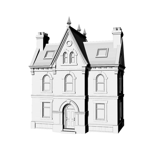 MRY-SFW LYTB602B  Miniature Scene Building Model American Victorian Gothic Revival Style Single Building Desktop Decoration Ornament 3D Printing Model