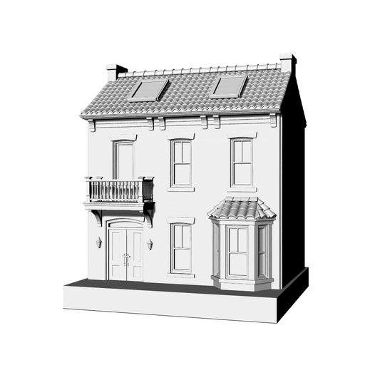 MRY-SFW LYTB603B  Miniature Scene Building Model European Neoclassical Two Story Townhouse Single Building Model Desktop Decoration Ornament 3D Printing Model