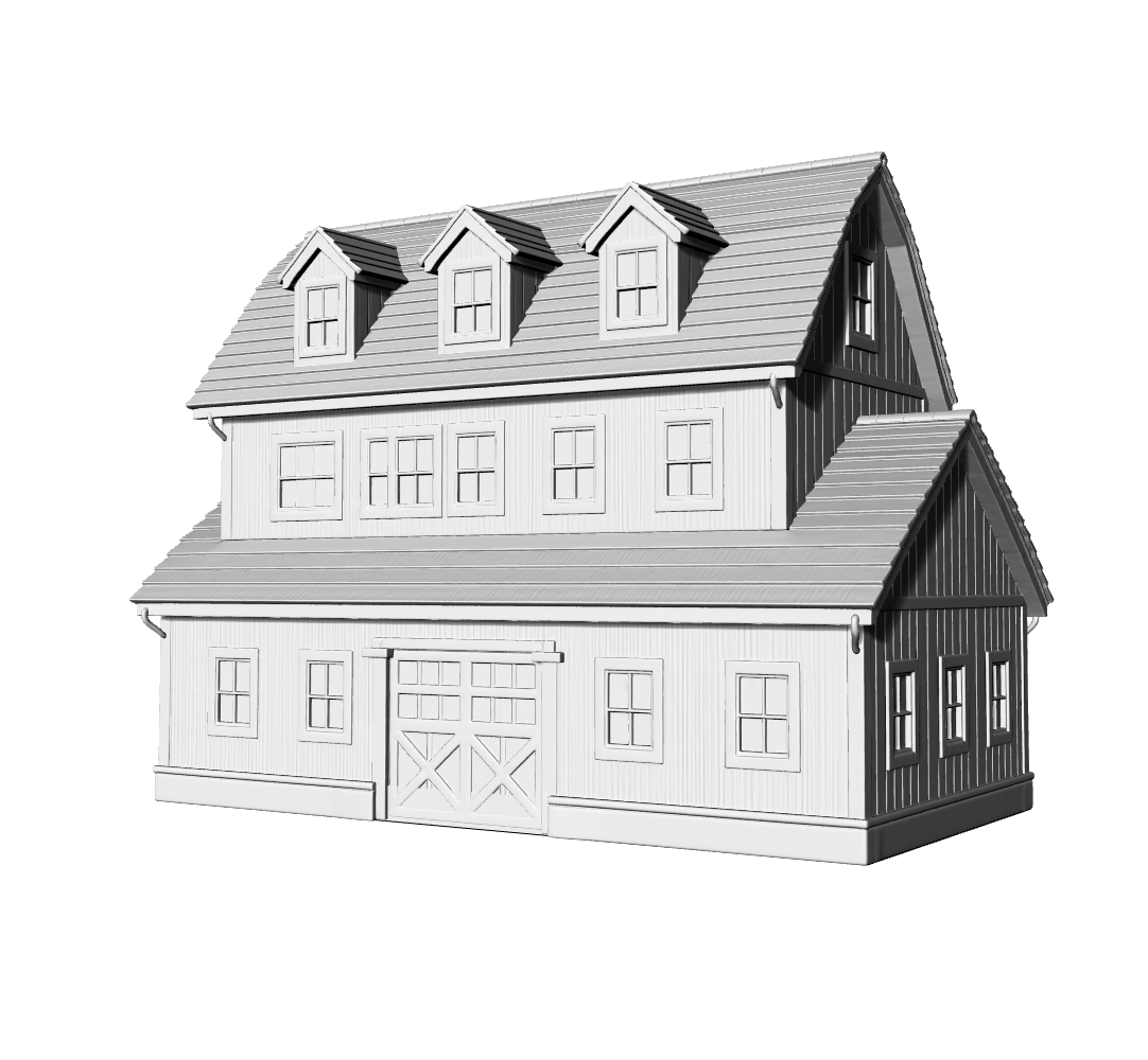 MRY-SFW LYTB605B  Miniature Scene Building Model American Rural Agricultural Building American Farmhouse Building Ornament Sand Table Building Model 3D Printing Model
