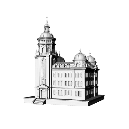 MRY-SFW LYTB610A  Miniature Scene Building Model European Neoclassical Multi Story Public Building Baroque Style Municipal Building Desktop Decoration 3D Printing Model