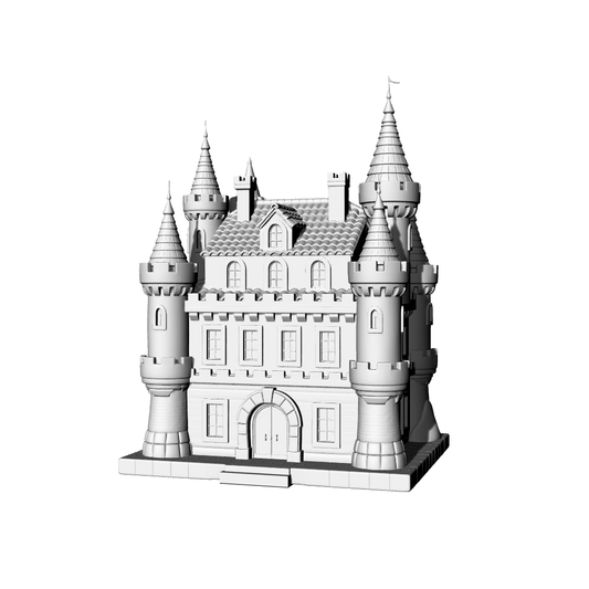 MRY-SFW LYTB613F  Miniature Scene Building Model European Fairy Tale Castle Decoration Dreamy Desktop Building Model Decoration 3D Printing Model