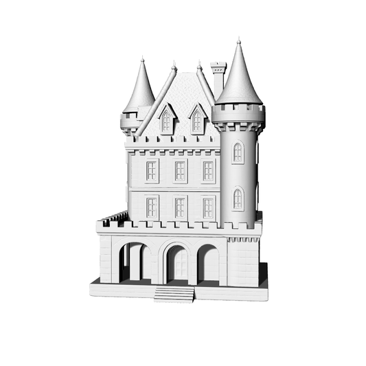 MRY-SFW LYTB613H  Miniature Scene Building Model European Fairy Tale Castle Decoration Dreamy Desktop Building Model Decoration 3D Printing Model