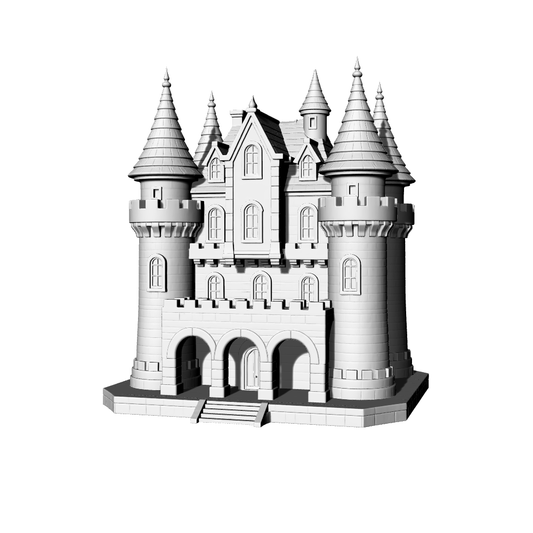 MRY-SFW LYTB613J  Miniature Scene Building Model European Fairy Tale Castle Decoration Dreamy Desktop Building Model Decoration 3D Printing Model