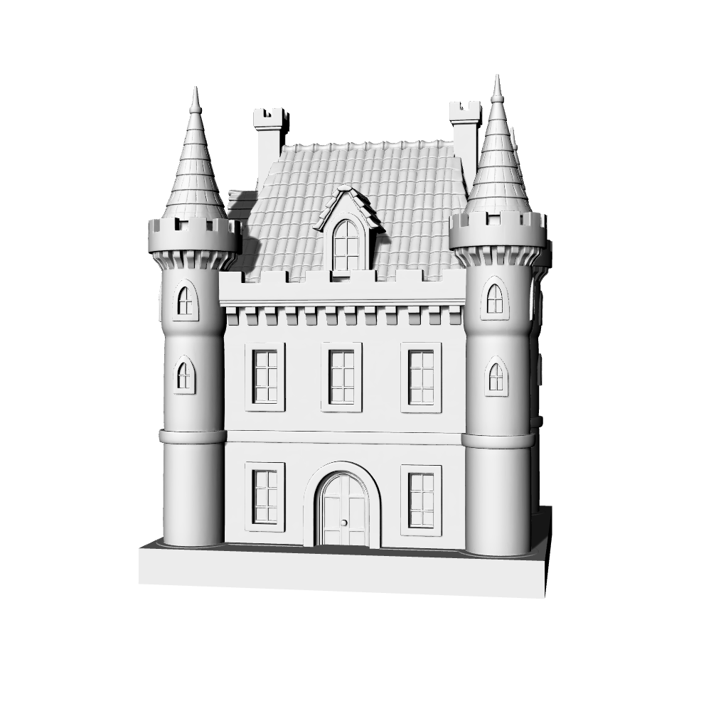 MRY-SFW LYTB613K  Miniature Scene Building Model European Fairy Tale Castle Decoration Dreamy Desktop Building Model Decoration 3D Printing Model