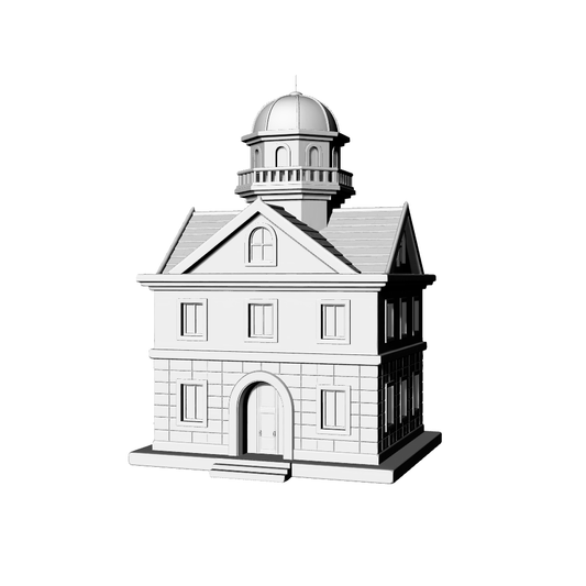 MRY-SFW LYTB618B  Miniature Scene Building Model Neoclassical Public Building Model Miniature Academic Style Building Desktop Ornament 3D Printing Model