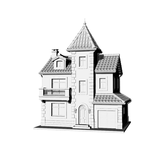 MRY-SFW LYTB632B  Miniature Scene Building Model American Pastoral Style Detached Villa Building Miniature Building Ornament 3D Printing Model