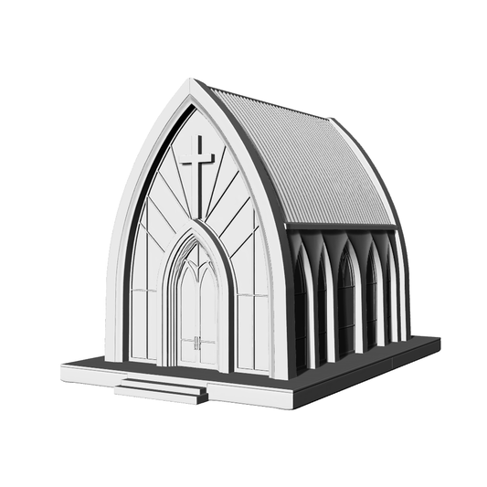 MRY-SFW LYTB642C  Miniature Scene Building Model Modern Minimalist Style Wedding Church Desktop Building Ornament 3D Print Model