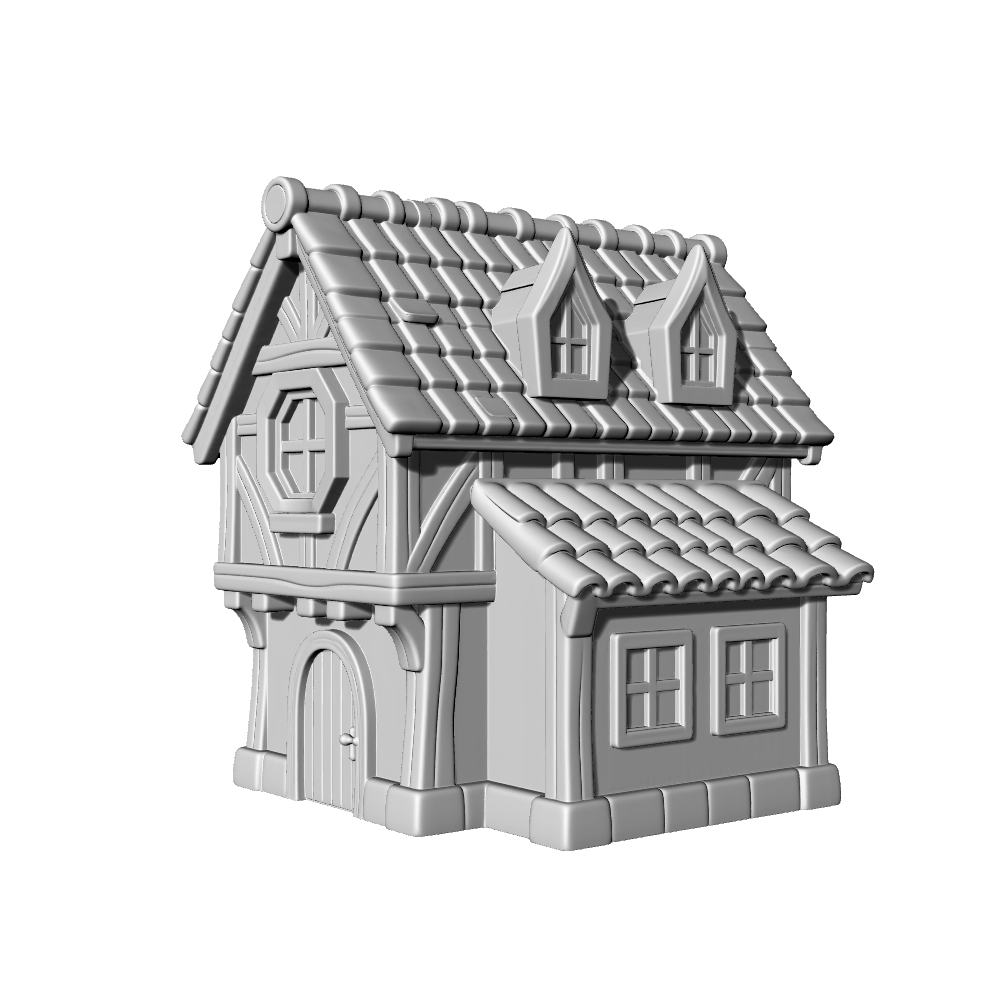 MRY-SFW LYTB656C  European Tudor Style Fairy Tale Cute Building Miniature Scene Building Model Desktop Ornament Dream Ornament 3D Printing Model