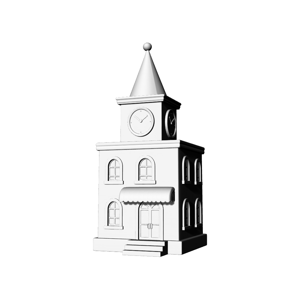 MRY-SFW LYTB657A  European Clock Tower Fairy Tale Cute Building Miniature Scene Building Model Desktop Ornament Dream Ornament 3D Printing Model