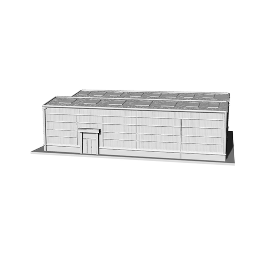 MRY-SFW LYTB659A  Workshop Warehouse Sand Table Miniature Model Double Span Connected Steel Structure Industrial Factory Building Miniature Scene Building Model 3D Printing Model