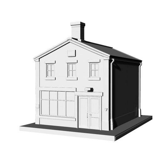 MRY-SFW LYTB662D  American Retro Style Street Corner Warehouse Building Sand Table Miniature Model Miniature Scene Building Model 3D Printing Model