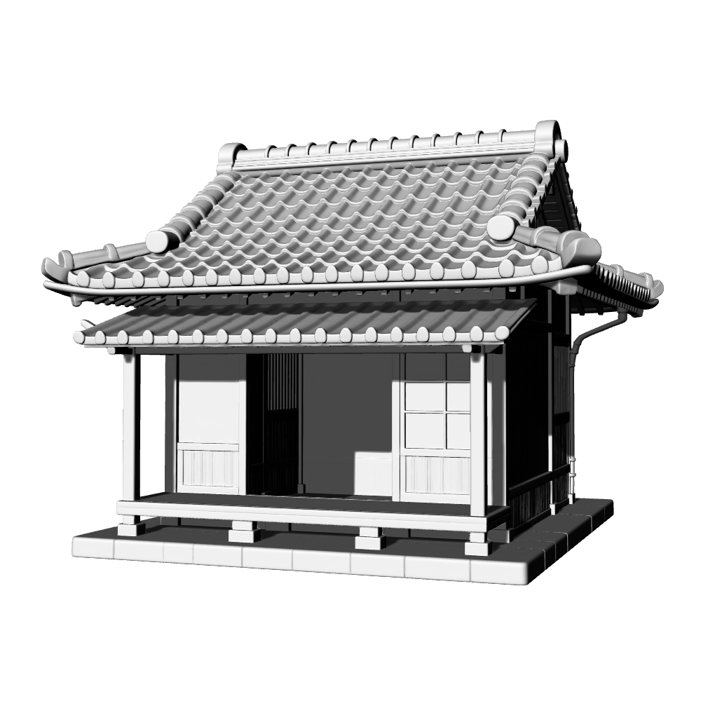 MRY-SFW LYTB669E  Miniature Scene Building Model Japanese Traditional Residence Machiya Japanese Style Cottage Desktop Building Ornament 3D Printing Model