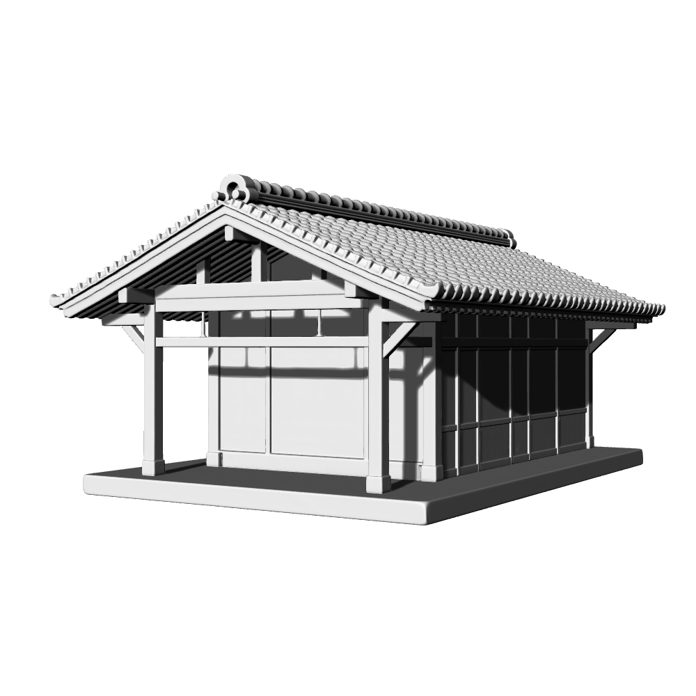 MRY-SFW LYTB671A  Miniature Scene Building Model Japanese Post Station Architecture Desktop Ornament 3D Printing Model