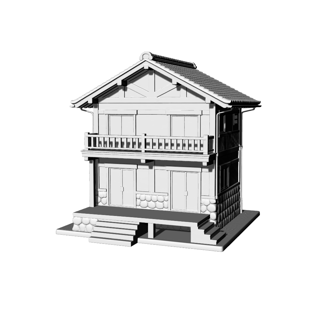 MRY-SFW LYTB677A  Miniature Scene Building Model Japanese Landscape Architecture Machiya Miniature Model 3D Printing Model