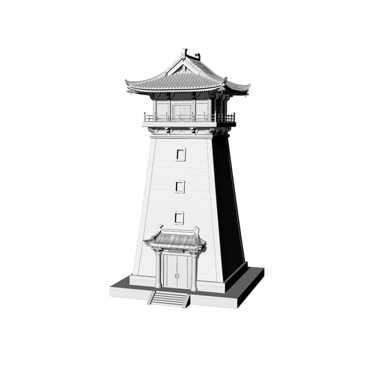 MRY-SFW LYTB679B  Miniature Scene Building Model Chinese Tower Building Traditional High Platform Watch Tower Miniature Ancient Architecture Sand Table Scene Ornament 3D Printing Model