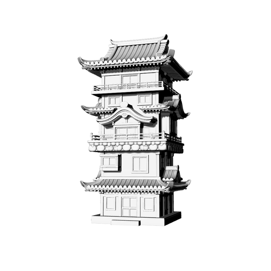 MRY-SFW LYTB688C  Miniature Scene Building Model Chinese Traditional Multi Storey Tower Building Desktop Ornament 3D Printing Model