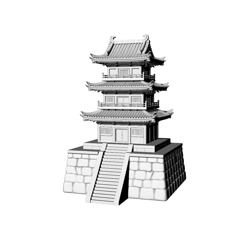 MRY-SFW LYTB692B  Miniature Scene Building Model Chinese Attic Multi Storey Building Model Chinese Traditional Building 3D Printing Model