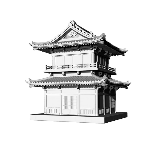MRY-SFW LYTB696A  Miniature Scene Building Model Japanese Traditional Pavilion Building Japanese Building Ornament 3D Printing Model