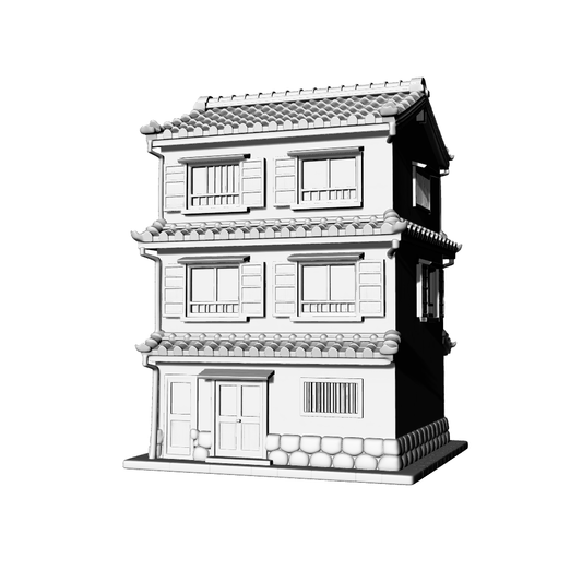 MRY-SFW LYTB697M  Miniature Scene Building Model Japanese Traditional Machiya Building Civilian Residence Japanese Building Ornament 3D Printing Model