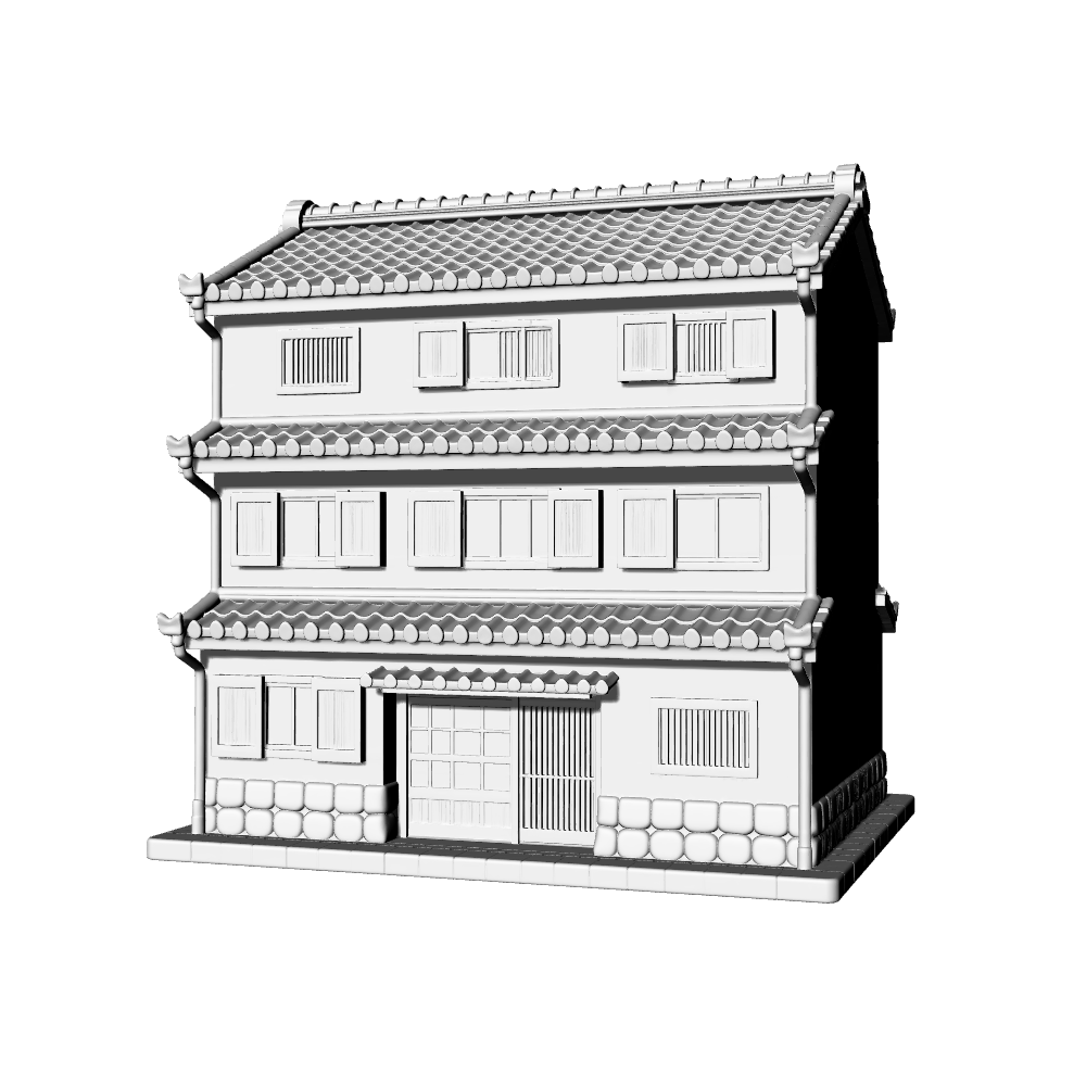 MRY-SFW LYTB697N  Miniature Scene Building Model Japanese Traditional Machiya Building Civilian Residence Japanese Building Ornament 3D Printing Model