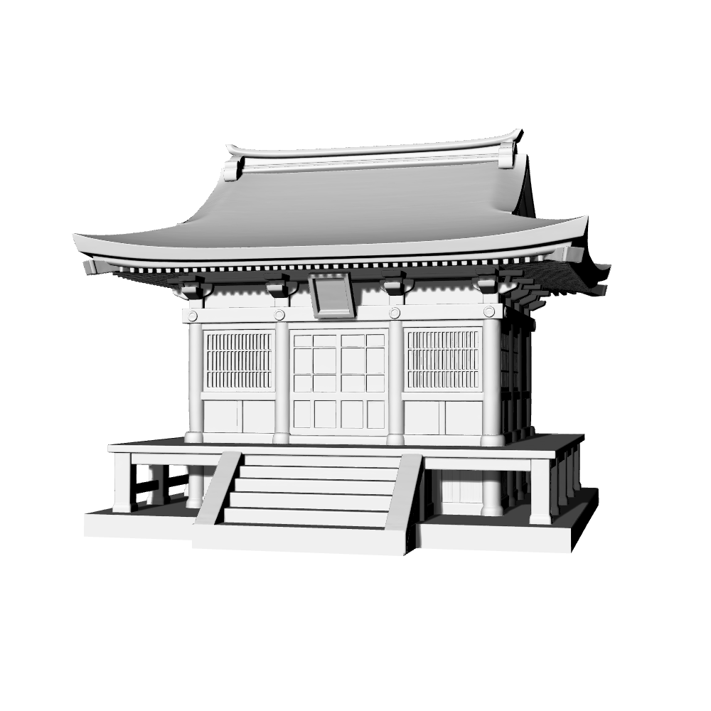 MRY-SFW LYTB698B  Miniature Scene Building Model Japanese Shrine Style Building Japanese Building Desktop Ornament 3D Printing Model