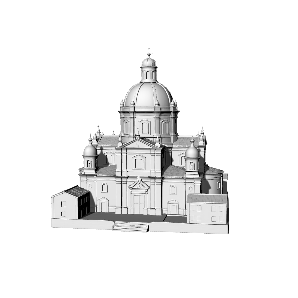MRY-SFW LYTB699A  Miniature Scene Building Model European Baroque Style Large Church Building Sand Table Scene Model 3D Printing Model