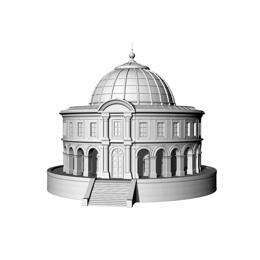 MRY-SFW LYTB701A  Miniature Scene Building Model European Baroque Style Circular Palace Building Sand Table Scene Model 3D Printing Model