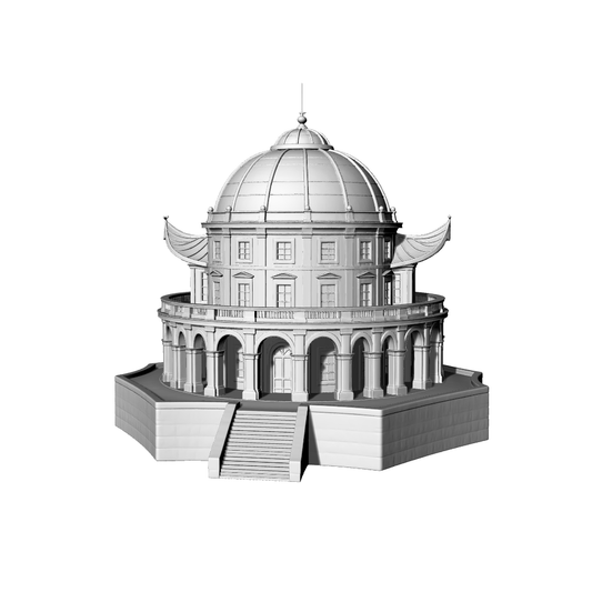 MRY-SFW LYTB701B  Miniature Scene Building Model European Baroque Style Circular Palace Building Sand Table Scene Model 3D Printing Model