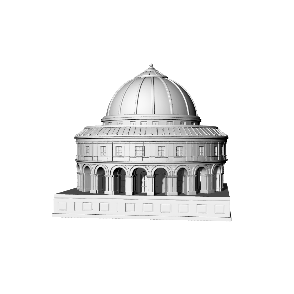 MRY-SFW LYTB701C  Miniature Scene Building Model European Baroque Style Circular Palace Building Sand Table Scene Model 3D Printing Model