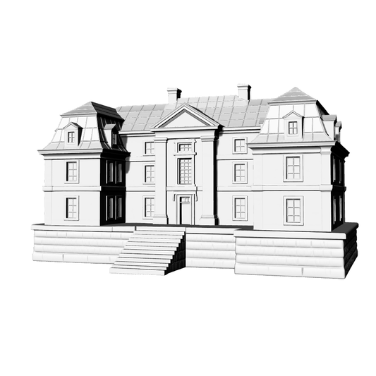 MRY-SFW LYTB702A  Miniature Scene Building Model European Neoclassical Manor Sand Table Scene Model 3D Printing Model