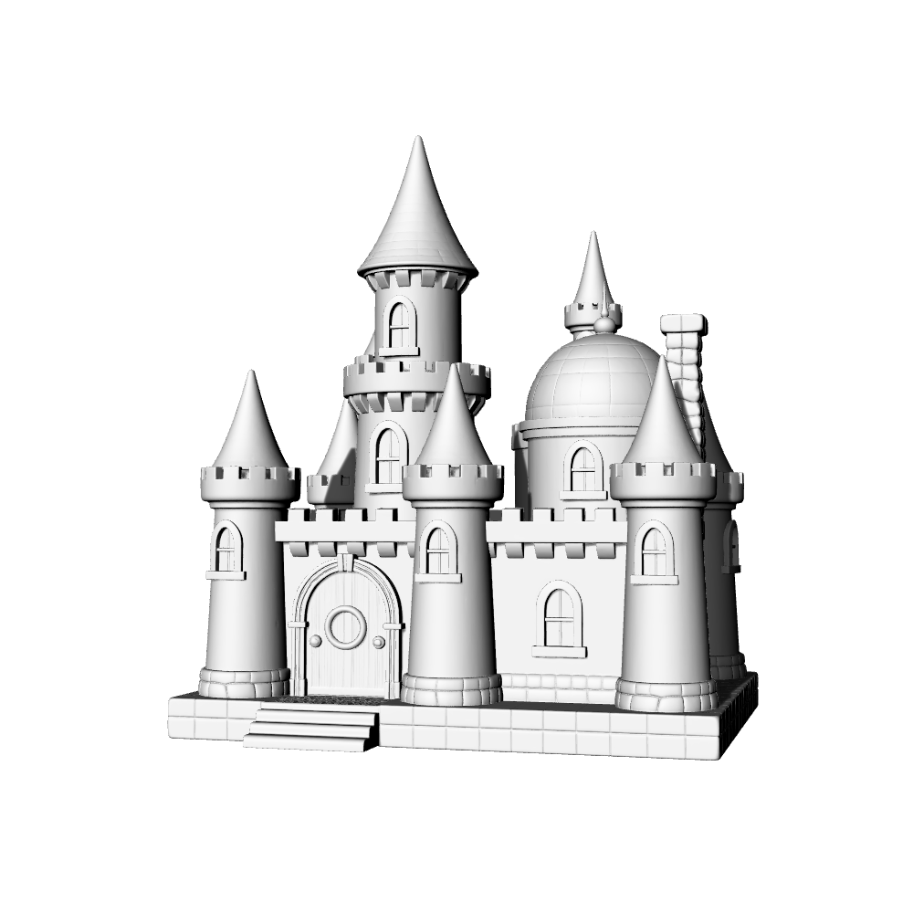 MRY-SFW LYTB708A  Miniature Scene Building Model European Fairy Tale Castle Dream Building Desktop Ornament 3D Printing Model