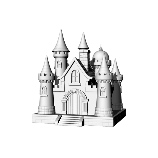 MRY-SFW LYTB708B  Miniature Scene Building Model European Fairy Tale Castle Dream Building Desktop Ornament 3D Printing Model
