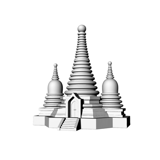 MRY-SFW LYTB709A  Miniature Scene Building Model Southeast Asian Religious Building Sri Lankan Style Stupa 3D Printing Model