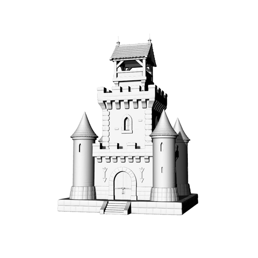 MRY-SFW LYTB710B  Miniature Scene Building Model European Medieval Defense Tower Sand Table Building Model 3D Printing Model