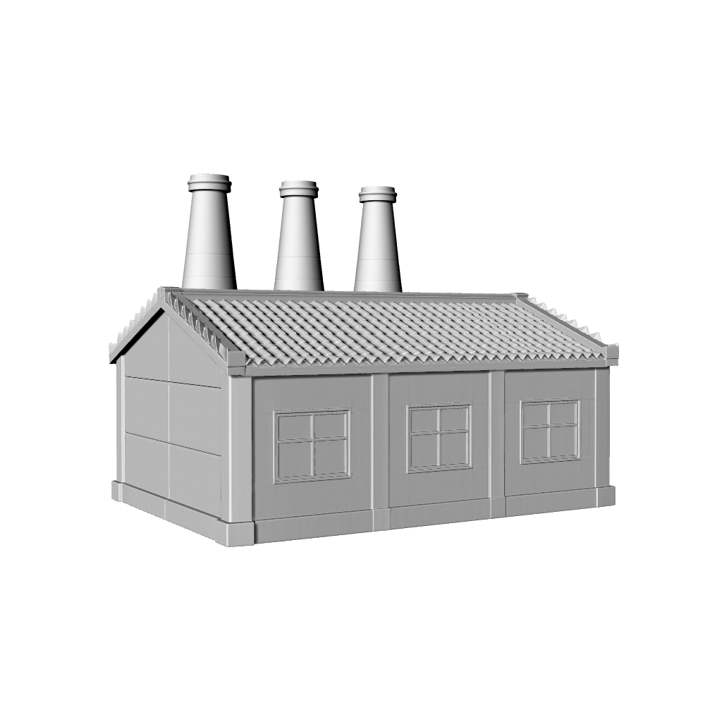 MRY-SFW LYTB712H Miniature Scene Building Model Industrial Style Small Factory Building Model Sand Table Scene Miniature Ornament 3D Printing Model