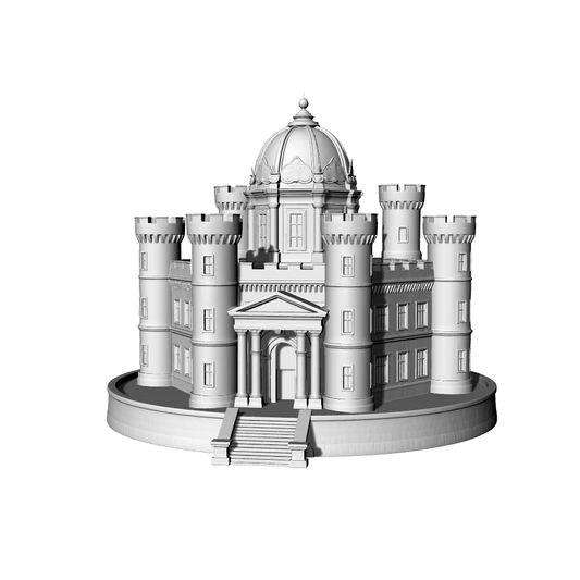 MRY-SFW LYTB713A Miniature Scene Building Model European Dome Castle Miniature Building Model Creative Desktop Ornament 3D Printing Model