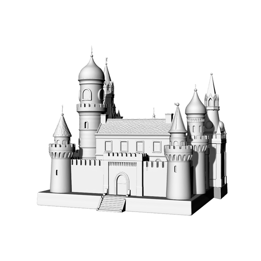 MRY-SFW LYTB716B Miniature Scene Building Model European Dream Castle Clock Tower Building Model Fairy Tale Sand Table Scene Ornament 3D Printing Model