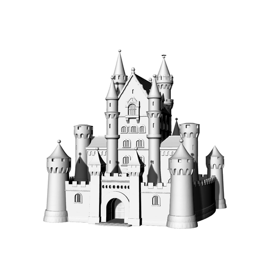 MRY-SFW LYTB716C Miniature Scene Building Model European Dream Castle Clock Tower Building Model Fairy Tale Sand Table Scene Ornament 3D Printing Model