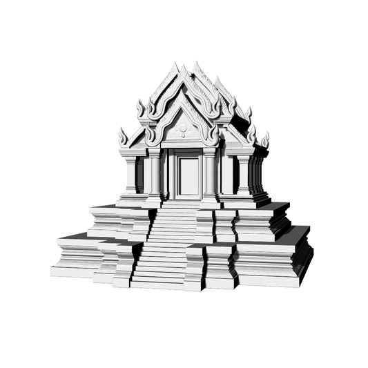 MRY-SFW LYTB728C Miniature Scene Building Model Southeast Asian Cambodia Khmer Style Angkor Wat Style Small Shrine Temple 3D Printing Model