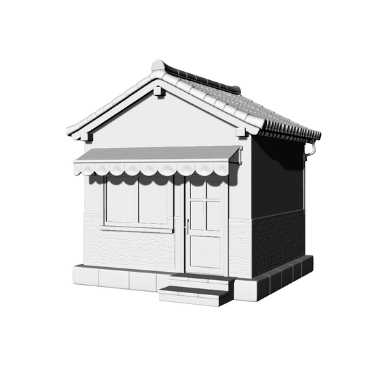 MRY-SFW LYTB731A  Miniature Scene Building Model East Asian Traditional Style Street Front Shop Commercial Building Desktop Ornament 3D Printing Model