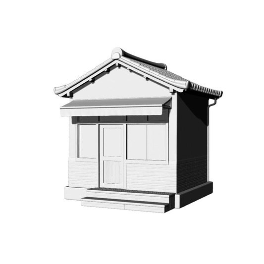 MRY-SFW LYTB731B Miniature Scene Building Model East Asian Traditional Style Street Front Shop Commercial Building Desktop Ornament 3D Printing Model