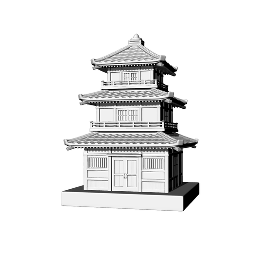 MRY-SFW LYTB734C  Miniature Scene Building Model East Asian Style Three Story Multi Eaves Pavilion Chinese Style Architecture Model Desktop Ornament 3D Printing Model