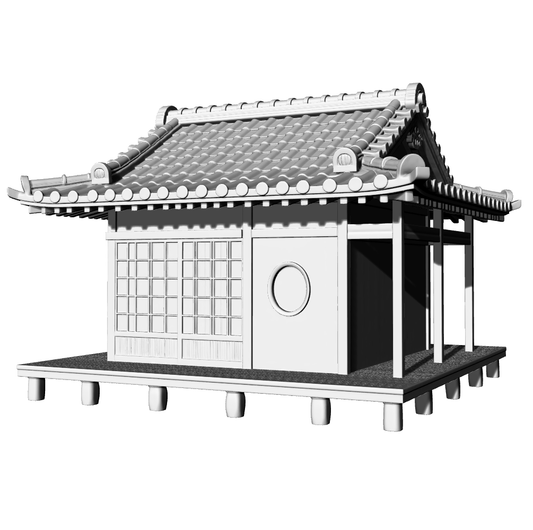 MRY-SFW LYTB736A Miniature Scene Building Model Japanese Traditional Single Story Residential Machiya Style Architecture Model Ornament 3D Printing Model