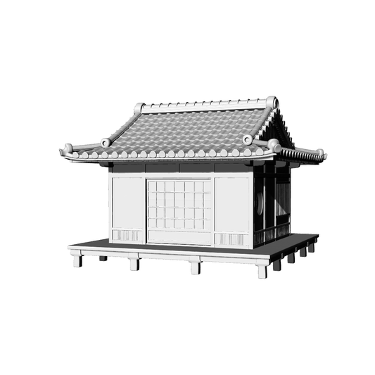 MRY-SFW LYTB736B Miniature Scene Building Model Japanese Traditional Single Story Residential Machiya Style Architecture Model Ornament 3D Printing Model