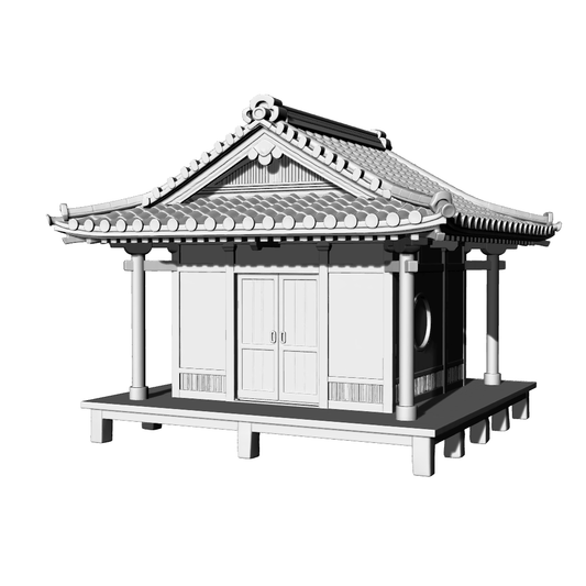 MRY-SFW LYTB736C Miniature Scene Building Model Japanese Traditional Single Story Residential Machiya Style Architecture Model Ornament 3D Printing Model