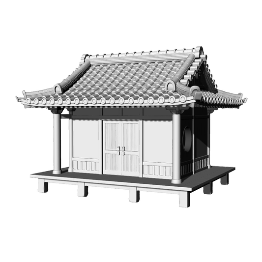 MRY-SFW LYTB735D Miniature Scene Building Model Japanese Traditional Style Two Story Pavilion Building Desktop Ornament 3D Printing Model