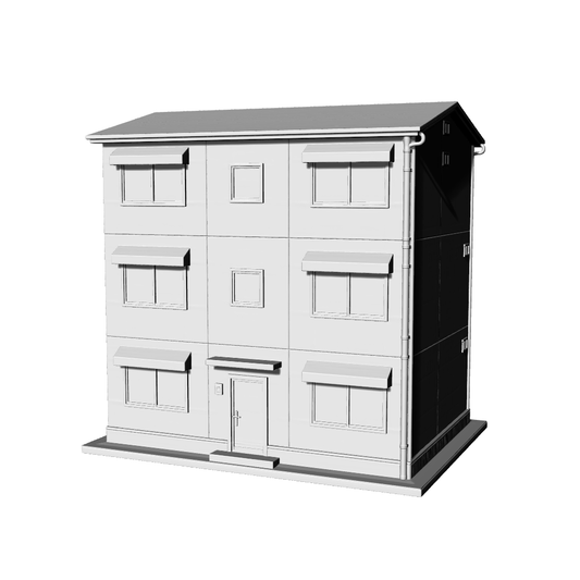 MRY-SFW LYTB739A  Miniature Scene Building Model Japanese Modern Residential Building Single Family Construction Desktop Ornament 3D Printing Model
